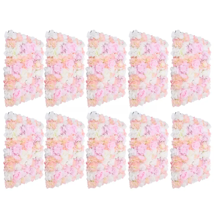 Flor de seda Artificial, Hortensia, Panel de pared, decoración para banquete, boda y fiesta, 10 piezas - 1