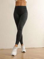 Malla deportiva con espalda en V, pantalones de yoga de cintura alta, ropa de entrenamiento para mujer, calcetines Fiess - details 1