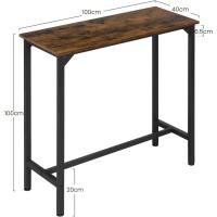 Taburete de Bar Muebles Cocina Silla de Comedor para Salon Cocina Mesa 100x40x100 cm Estructura de Metal, Juego de 2X Taburetes Bar, Blanco, 0037BAZ+1058BY-2 - details 10