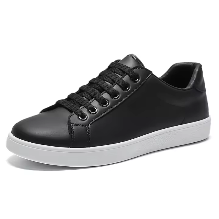 Zapatillas de deporte de cuero para hombre, zapatos informales de lujo, a la moda, para las cuatro estaciones - 1