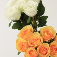 8 cabezas de ramas de flores de rosas artificiales, tacto Real, flor de Rosa de simulación hecha a mano, flores falsas realistas, decoración para sala de estar - details 14
