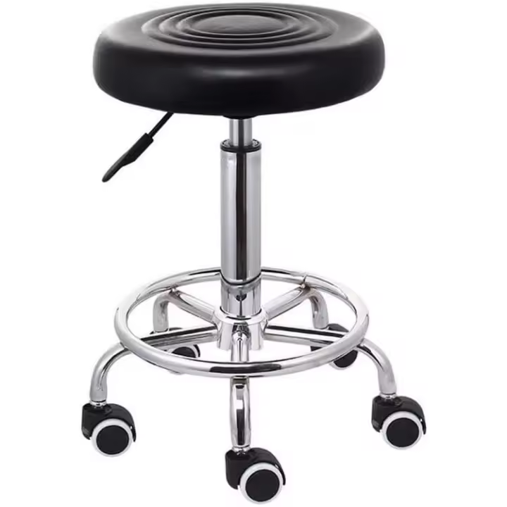 Silla Gira PU con Rueda de 360° Ideal para Salón, Oficina en Casa, Mascarilla de Masaje - 1