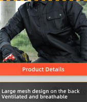Chaqueta de Motocicleta Retro VEMAR Malla Transpirable, Con 5 Almohadillas Protectoras, Certificada CE-1, Ligera, Reflectante, Absorbente de Choques, Anti-caída, Resistente al Desgaste - details 1