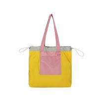 Bolso de compras plegable de color, bolso de bolsillo respetuoso con el medio ambiente de gran capacidad, bolso de mano con cordón impermeable reutilizable para niñas - details 15