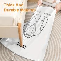 6 bolsas de almacenamiento al vacío para colgar, bolsas selladas al vacío para ahorrar espacio, bolsas de almacenamiento de tamaño largo extra gruesas, adecuadas para almacenamiento en armario, trajes, vestidos, bolsas de almacenamiento al vacío para colg - details 4
