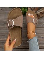 Zapatillas de mujer de moda Con suela gruesa y correa estilo europeo y americano verano 2025 nueva llegada suela de goma - details 3