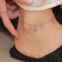 S Pulsera tobillera de plata pura Bestie Bell para mujer, diseño Ins, nicho ligero, nuevo estilo palaciego de alta gama - details 7