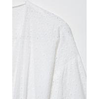 Moda clásica personalizada para mujer, mini vestido bordado calado - details 8