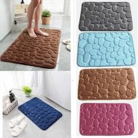 Alfombra de Terciopelo de Espuma de Memoria Antideslizante Estilo Piedra Cobblestone para Baño, Sala de Estar, Cocina Herramientas de Cocina Especiales - details 4