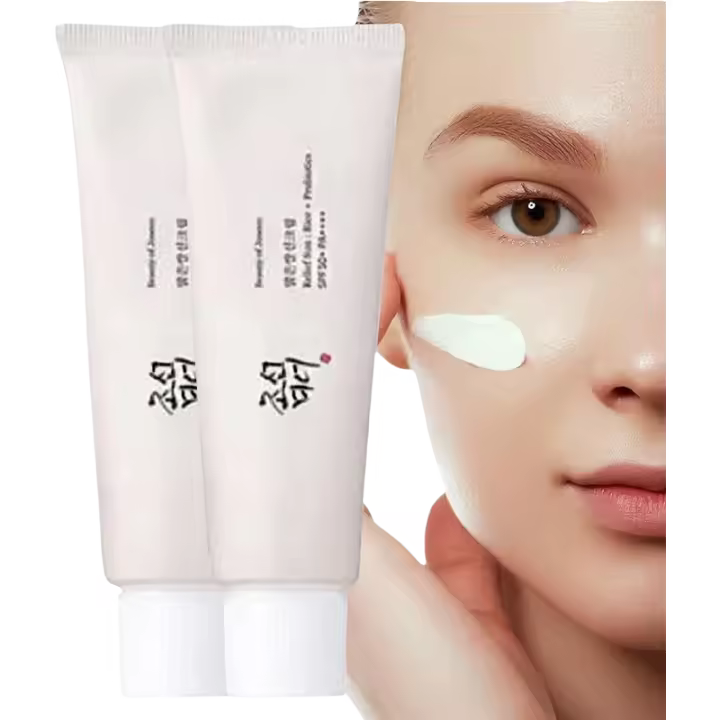 Crema Solar de Rice Probiótico SPF50+ Luzquenque Blanqueador para la Piel Hidratante Suave 50ml - 1