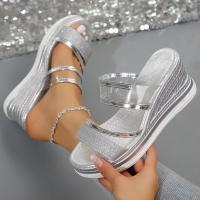 zapatos de zapatilla de tacón de cuña de verano para mujer - details 1