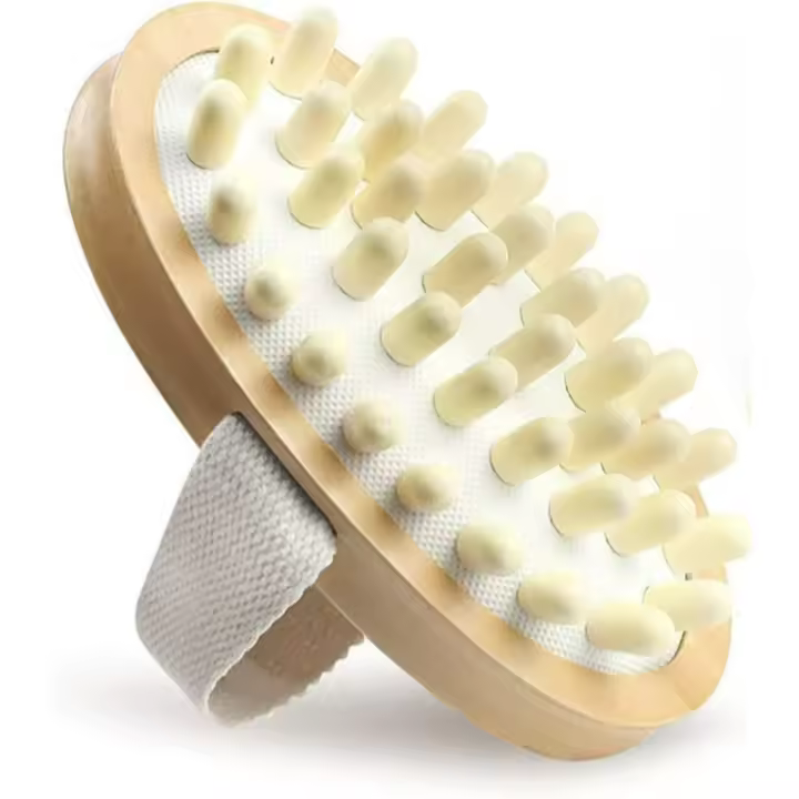 Scttomon Cepillo de Masaje de Madera Natural Ideal para Eliminar la Piel Muerta y Mejorar la Circulación Láserica Herramienta de Cuidado de la Piel Corporal de Belleza - 1