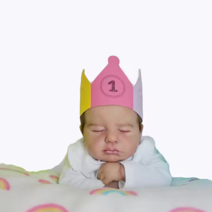 Muñeca LouLou realista de silicona suave para recién nacido, juguete para dormir de 50cm con piel de pintura 3D, 20 pulgadas - 1