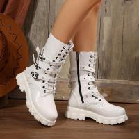 Botas planas martin para mujer, zapatos de moda, Otoño e Invierno - details 4
