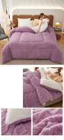 Manta de Invierno Super Grosora y Cálida para Cama con Peso de Cachemira Artificial Suave y Cómoda Calidez de Cojín de Cuero de Lamb - details 18