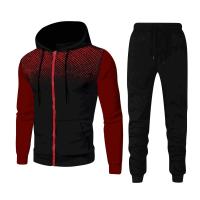 Sudadera con capucha y pantalones de cintura elástica para hombre, conjuntos de dos piezas, trajes deportivos informales para exteriores - details 2