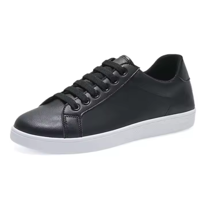 Nuevas zapatillas de deporte blancas de calidad al por mayor para hombres, zapatos planos de aire de diseño informal, zapatos negros puros, precio bajo, 45, marca famosa de fábrica - 1