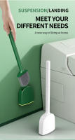Cepillo De Inodoro Con Soporte Y Pared Acolchado De Silicona Para Baño Cepillo De Limpieza Con Mango Largo Estilo Pared Y Pie De Máquina - details 3