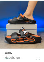 Sandalias para hombre 2025 verano nuevo color a juego de gran tamaño transpirable suela gruesa antideslizante talla de pareja zapatillas abiertas modelos de hombre - details 4