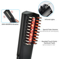 Peine eléctrico para el crecimiento del cabello, masajeador Medicinal para la cabeza, masajeador del cuero cabelludo, vibrador con luz infrarroja, cepillo de masaje, aplicador de medicina anticaída del cabello - details 2