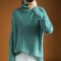 Otoño e Invierno nuevo suéter de mujer grueso calidez moda suéter de lana tejido cuello alto 2025 - details 2
