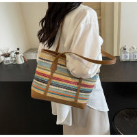 Bolso Grande de Paja Tejido Bolso de Playa de Vacaciones Casual para Mujeres - details 2