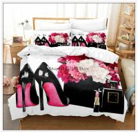 Juego de ropa de cama con Perfume personalizado, funda de edredón rosa con flores, ropa de cama, regalo romántico de moda - details 5