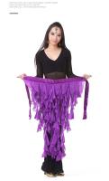 1 pieza de cinturón para el vientre para mujer, cinturón de baile latino, falda de zorro de nueve colas, falda con flecos ondulados - details 0