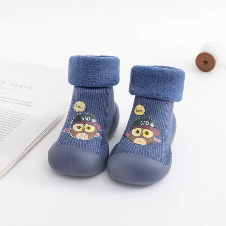 Calcetines gruesos de tubo alto para niños y niñas, medias de fondo suave para interiores, Otoño e Invierno - 1