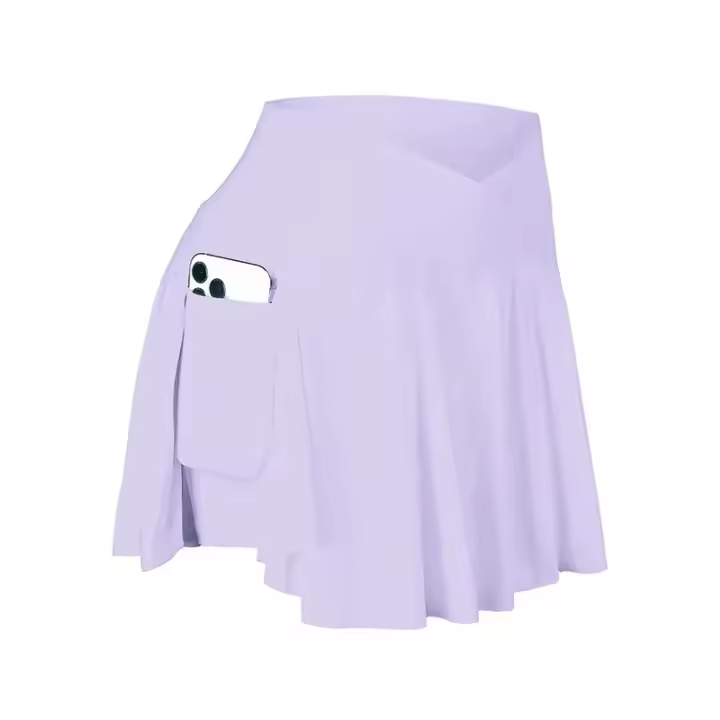 Falda de tenis para mujer con bolsillos cruzados de cintura alta, faldas de golf atléticas, faldas de entrenamiento para correr 2 en 1, ropa de calle de moda - 1