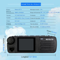 Retevis RT73 Radio bidireccional para coche, GPS, UHF, VHF, 20W, estación de Radio móvil Digital - details 2
