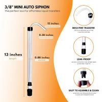 Kit de sifón automático con abrazadera, manguera de embotellado de 6,5 pies, tubería de plástico libre de grado alimenticio para cerveza, 3/8 pulgadas - details 6