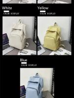 Mochila informal de gran capacidad para hombre y mujer, morral Universal para ordenador, 14 pulgadas, Color sólido - details 3