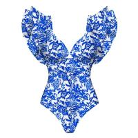 Conjunto de bikini con volantes para mujer, bikini brasileño estampado, traje de baño con falda, traje de playa para niña 2024 - details 33