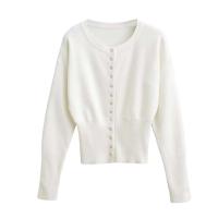 Suéter de Punto con Cuello Redondo Abrigo Suelto para Mujer con Botón Oculto Cálido, Moda y Estilo - details 8
