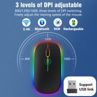 Teclado retroiluminado arcoíris compatible con Bluetooth, teclado de ratón inalámbrico para tableta, Android, iOS, Windows, teléfono iPad, nuevo - details 11