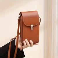 Bolso de Mano Pequeño de Cuero Genuino para Mujer, Bolso Bandolera con 8 Ranuras para Tarjetas, Porta Identificación, Bolsillo con Cremallera, Diseño de Ratán, Piel de Vaca, para Llevar al Hombro, para la Oficina, para Viajar, para Regalo de Cumpleaños - details 5