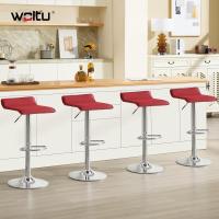 Taburetes de Cocina Giratorios 360° Altos con Asiento PVC Ajustables Diseño Elegante para Comedor, Sala de Estar, Cafetería Negro+Negro - details 19