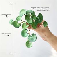 Mechones artificiales suaves, hojas de árboles tropicales de plantas verdes, hojas de hierba de la suerte para bonsái doméstico, nuevo - details 7