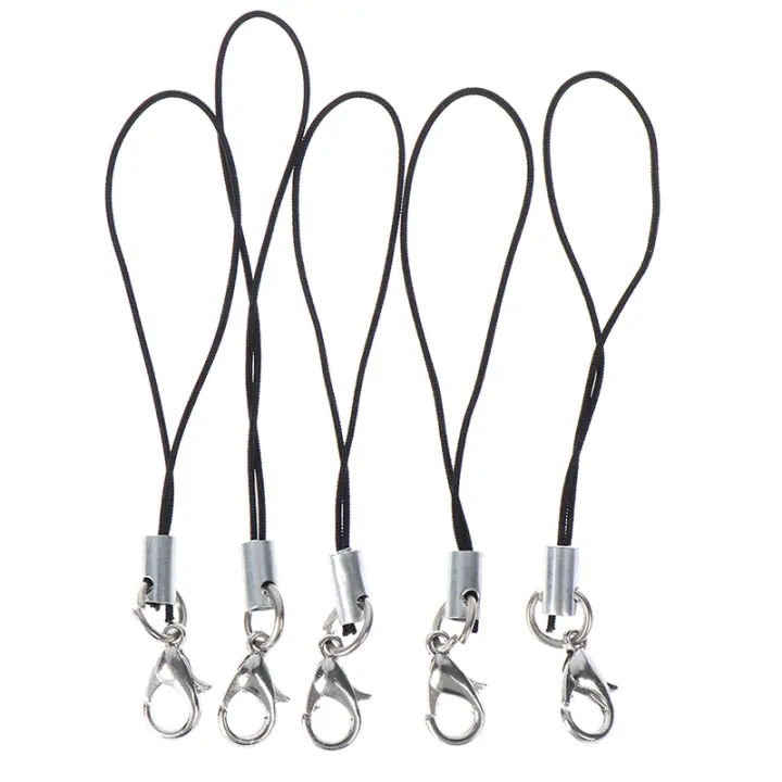 Cordones de lazo con cierre de langosta, llaveros de cuerda, ganchos, correa para teléfono móvil, accesorios para bolso, llavero, 5/10 Uds. - 1