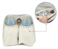 Bolsa de pañales,Mochila portabebés,Bolsa impermeable de almacenamiento,Bolsa de maternidad para viajes al aire libre,Productos para bebés,2 capas,Mochila de nylon gris - details 8