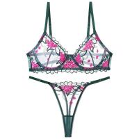 Conjunto de sujetador sexy, copa sin molde, aros suaves para recoger un par de ropa interior de mujer - details 1