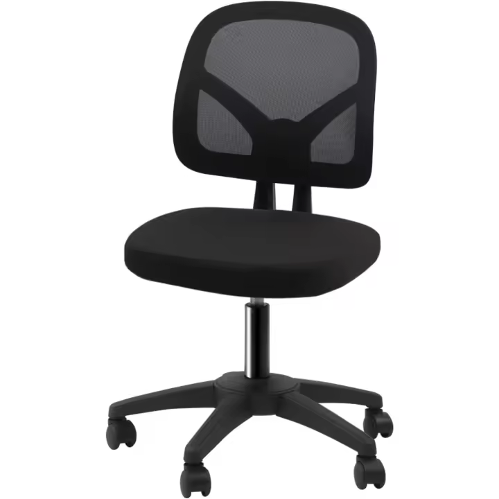 Silla de Oficina Ergonómica Sin Resalones Juvenil sin Brazos Soporte Lumbar Tela Transpirable - 1