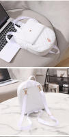 Bolso escolar pequeño para mujer, Mochila pequeña informal con rombos, bolso de hombro portátil, mochila decorativa rosa - details 15
