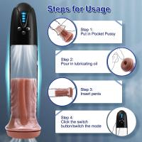 Leten-aspiradora eléctrica con bolsillo para agrandar el coño, bomba para extender el pene, masturbador masculino, entrenador, Juguetes sexuales para hombres - details 6