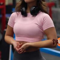 Impacto mujeres sin costuras Halter Top deportes sujetador alto soporte push-up Sexy espalda abierta gimnasio tanque Fitness Yoga entrenamiento ropa interior DYN - details 9