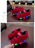 Zapatos deportivos con luces LED para niños, Zapatillas de malla para correr, zapatillas de Velcro antideslizantes luminosas - details 6