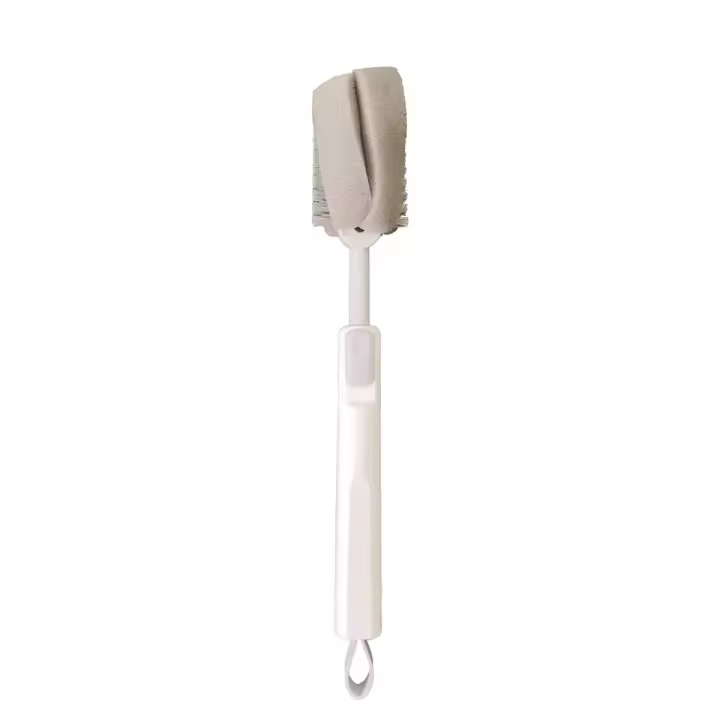 Cepillo de limpieza para lavado de botellas, esponja y cabezal de cerdas, cepillo para botellas expandible - 1
