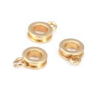Círculo redondo de latón de Color dorado de 18K, pulseras con agujeros grandes, collares de cuentas, colgantes, conectores, suministros para fabricación de joyas - details 15