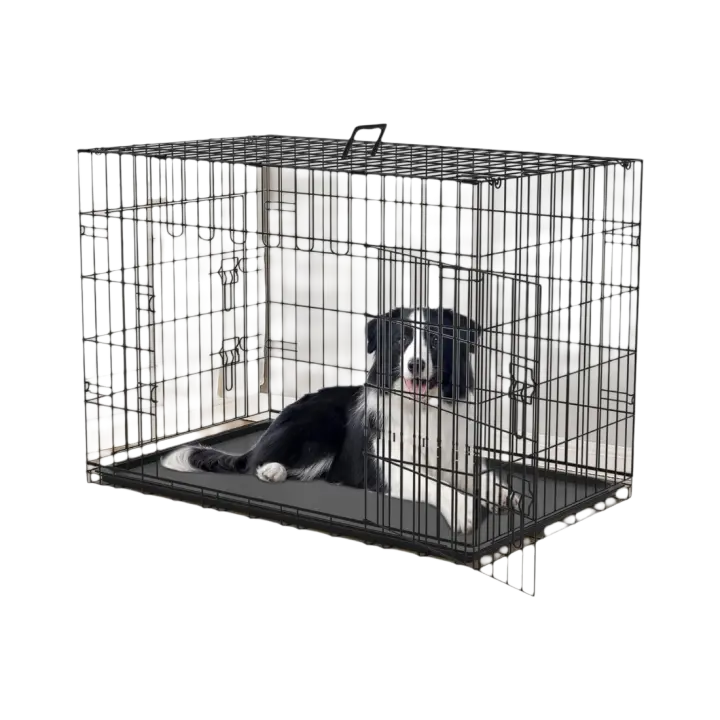 Jaula Metálica para Perros 91x57x63,5cm Jaula de Mascotas con 2 Puertas - 1